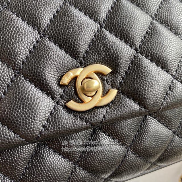 Chanel女包 香奈兒專櫃最新款口蓋包 Chanel經典菱格配蛇皮手柄手提肩背女包  djc4149